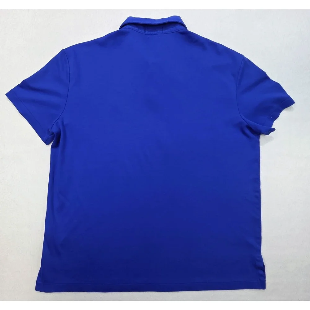 Polo Ralph Lauren Polo Shirt Men L Blue LIMITED USE Pima Soft Touch Athletic Fit